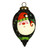 Santa in Holiday Lights Hand Painted Mouth Blown Glass Ornament - 606114637059