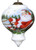 Santa Riding a Sleigh Hand Painted Mouth Blown Glass Ornament - 606114637691