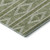 9' X 12' Green And Beige Geometric Washable Area Rug With UV Protection