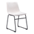 Set of Two Ivory and Black Faux Fur Dining Side Chairs