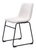 Set of Two Ivory and Black Faux Fur Dining Side Chairs