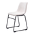 Set of Two Ivory and Black Faux Fur Dining Side Chairs