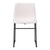Set of Two Ivory and Black Faux Fur Dining Side Chairs