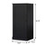 36" Black Solid Wood Adjustable Three Tier Library Bookcase with One Door
