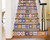 5" x 5" Blue Gold and Blush Mosaic Peel and Stick Removable Tiles