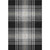 9' X 12' Black Ivory And Gold Plaid Washable Area Rug With UV Protection