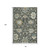 8' X 10' Charcoal Blue And Gold Floral Medallion Distressed Washable Area Rug With UV Protection