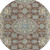 8' Chocolate And Brown Round Floral Medallion Washable Indoor Outdoor Area Rug