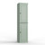 17" Sage Solid Wood Free Standing Double Door Linen Cabinet
