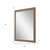 43" Light Brown Framed Accent Mirror