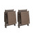 Set of Two Brown Aluminum Six Position Adjustable Outdoor Chaise Lounges