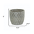 Gray Ceramic 101 Ounce Geometric Round Distressed Pot Planter