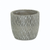 Gray Ceramic 101 Ounce Geometric Round Distressed Pot Planter