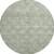 8' Artichoke Green And Beige Geometric Washable Round Rug With UV Protection