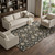 9' X 12' Black Ivory And Gray Moroccan Washable Area Rug With UV Protection