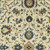 2' X 3' Ivory Blue And Orange Oriental Area Rug With Fringe