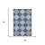 5' X 8' Navy Blue And Ivory Floral Washable Area Rug With UV Protection