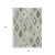 5' X 8' Fern Green Gray And Ivory Geometric Washable Indoor Outdoor Area Rug