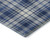 3' X 5' Navy Blue And Ivory Plaid Washable Area Rug With UV Protection