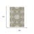 10' X 14' Sage And Green Floral Medallion Washable Indoor Outdoor Area Rug