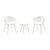 Solid White Contempo Outdoor Chairs and Table Set