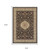 8' X 11' Ivory And Dark Blue Medallion Area Rug With Fringe