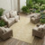 10' X 14' Gold And Wheat Animal Print Washable Indoor Outdoor Area Rug