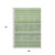 9' X 12' Green And Blue Striped Washable Area Rug With UV Protection