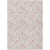 9' X 12' Pink And Ivory Floral Washable Indoor Outdoor Area Rug