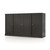 65" Black Solid Wood Two Drawer Sideboard With Four Doors