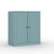 32" Aqua Solid Wood Shaker Style Double Door Linen Cabinet