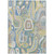 5' X 8' Teal Blue And Blue Abstract Washable Indoor Outdoor Area Rug
