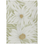 3' X 5' Artichoke Green Ivory And Gold Floral Washable Indoor Outdoor Area Rug