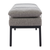 48" Gray and Black Fabric Upholstered Bench