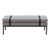 48" Gray and Black Fabric Upholstered Bench