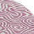8' Plum And Ivory Abstract Washable Round Rug With UV Protection