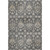 10' X 14' Graphite Ivory And Gold Floral Medallion Distressed Washable Area Rug With UV Protection