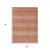 9' X 12' Terra Cotta And Peach Striped Washable Indoor Outdoor Area Rug