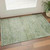 3' X 5' Sage And Olive Green Abstract Washable Area Rug With UV Protection
