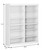 72" White Solid Wood Adjustable Twelve Tier Library Bookcase