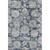 5' X 8' Navy Blue And Ivory Floral Washable Area Rug With UV Protection
