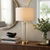 29" Gold Table Lamp With Drum Shade