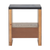 20" Black Wood Pedestal End Table With Drawer