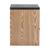 20" Black Wood Pedestal End Table With Drawer