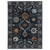 7' X 10' Rust And Black Oriental Area Rug With Fringe