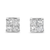10K White Gold 1.00 cttw Invisible Set Princess-Cut Diamond Composite Square Shape Stud Earrings (G-H Color, I2-I3 Clarity)