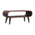 35" Chestnut Solid Wood Coffee Table With Shelf