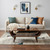 35" Chestnut Solid Wood Coffee Table With Shelf