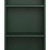 36" Green Solid Wood Adjustable Three Tier Library Bookcase
