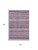 5' X 8' Plum And Gray Striped Washable Area Rug With UV Protection